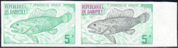 DAHOMEY(1973) Epinephelus Aeneus. Trial Color Proof Pair. Scott No 312, Yvert No 329. - Bénin – Dahomey (1960-...)