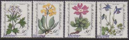 GERMANY (Berlin)(1983) Wildflowers. Set Of 4 Overprinted MUSTER (specimen). Scott Nos 9NB204-7, Yvert Nos 664-7. - Variétés Et Curiosités