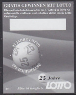 AUSTRIA(2011) Scratch-off Strip. Lottery Ball. Black Print. 25th Anniversary Of Lottery. - Proofs & Reprints