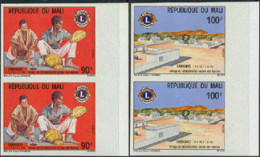 MALI(1975) Lepers. Rehab Colony. Set Of 2 Imperforate Pairs. Scott Nos 232-3, Yvert Nos 234-5. - Mali (1959-...)