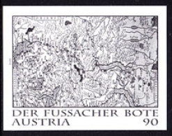 AUSTRIA(2014) Map Of Fussach Area. Black Print. - Proofs & Reprints