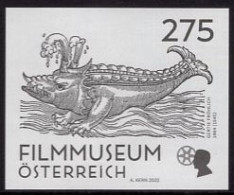 AUSTRIA(2022) Mythical Legged Whale Monster. Black Print. Austrian Film Museum. - Proeven & Herdruk