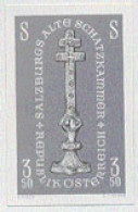 AUSTRIA(1967) Medieval Gold Cross. Black Print. Scott No 792, Yvert No 1073. Salzburg Treasure Chamber Exhibit. - Proeven & Herdruk