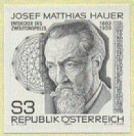 AUSTRIA(1983) Josef Hauer. Black Proof. Scott No 1235, Yvert No 1550. 12 Tone Disciple Of Schoenberg. - Proeven & Herdruk