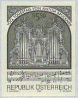 AUSTRIA(1996) Organ Pipes. Music Score. Black Proof. Anton Bruckner. Scott No 1700, Yvert No 2013. - Proeven & Herdruk