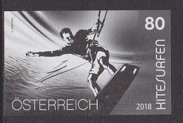 AUSTRIA(2018) Kitesurfing. Black Print. - Proeven & Herdruk