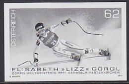 AUSTRIA(2011) Elisabeth Gorgl. Black Print. - Proofs & Reprints