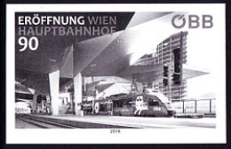 AUSTRIA(2014) Vienna Central Station. Black Print. - Proeven & Herdruk