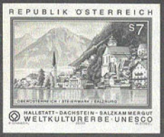 AUSTRIA(2000) Hallstadt-Dachstein. Salzkammergut. Black Print. UNESCO World Heritage Site. Scott No 1826. - Proofs & Reprints