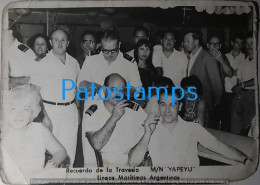 207524 ARGENTINA SHIP BARCO YAPEYU RECUERDO DE LA TRAVESIA YEAR 1966 DAMAGED POSTAL POSTCARD - Argentine