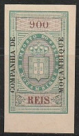Revenue/ Fiscal, Companhia De Moçambique 1892 - Imposto Do Sello. 900 Reis -|- MNH - Nuovi