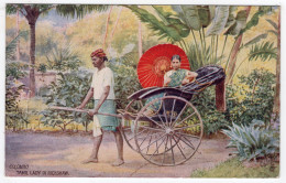 COLOMBO - A Tamil Lady In Rickshaw- Tuck OIlette 8938 - Sri Lanka (Ceylon)
