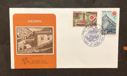 O) 1978 ANDORRA, EUROPA, PAL CHURCH, ARQUITECTURE, CHARLEMAGNE CASTLE, ON HORSEBACK,  FDC XF - Other & Unclassified