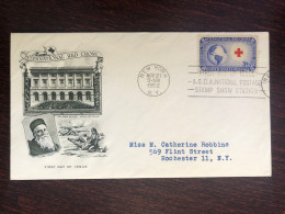 USA FDC 1952 YEAR  RED CROSS DUNANT HEALTH MEDICINE - 1951-1960