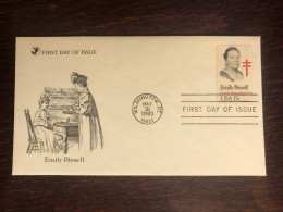 USA FDC 1980 YEAR  E. BISSELL TUBERCULOSIS HEALTH MEDICINE - 1971-1980