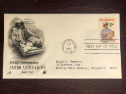 USA FDC 1981 YEAR 100-A. AMERICAN RED CROSS HEALTH MEDICINE - 1981-1990