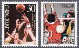 Yugoslavia 2001 Basketball Volleyball European Championships Sport, Set MNH - Volley-Ball