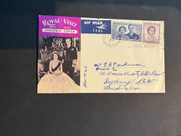 (3 R 13) New Zealand Souvenir Cover - (1 Cover) Posted To Australia 1954 - Royal Visit - FDC