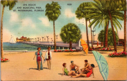Florida St Petersburg Spa Beach And Municipal Pier 1941 - St Petersburg