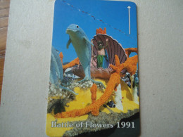 JERSEY USED CARDS   CULTURE  BATTLE OF FLOWERS 1991 - Cultura