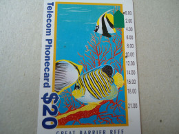AUSTRALIA  USED CARDS FISHES - Poissons