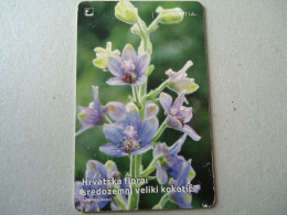 CROATIA  USED   PHONECARDS FLOWERS ORCHIDS - Flowers