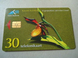 ESTONIA  USED CARDS  FLOWERS  ORCHIDS - Bloemen