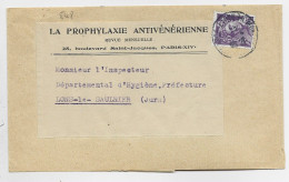 FRANCE MERCURE 40C POSTES N°548 SEUL BANDE COMPLETE PARIS 1944 POUR JURA AU TARIF PEU COMMUN - 1938-42 Mercurio