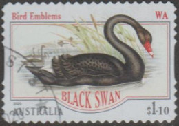 AUSTRALIA-DIE-CUT-USED 2020 $1.10  Bird Emblems - Black Swan, Western Australia - Used Stamps