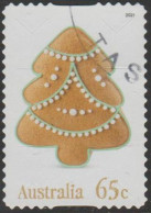 AUSTRALIA-DIE-CUT-USED 2021 65c Secular Christmas - Tree - Oblitérés