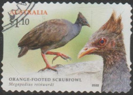 AUSTRALIA - DIE-CUT- USED 2022 $1.10 Megapodes - Orange-footed Scrub Fowl - Used Stamps