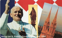 VATICAN - MAGNETIC CARD - SCV22 - VIAGGI DEL SANTO PADRE - CROATIA - POPE JOHN PAUL II - MINT - Vatican
