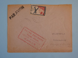 BT18  ILE DE REUNION BELLE LETTRE  RARE 1938 1ER VOL  VOYAGE D ETUDE  A MADAGASCAR  +AFFR  PLAISANT++ - Storia Postale