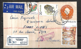 AUSTRALIE  ENTIER POSTAL Recommandé  Avec Complément  Pour  LYON - Brieven En Documenten