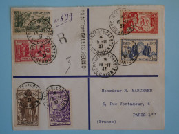 BT18 ILE  REUNION  BELLE LETTRE RR 1937  POINTE AUX GALETS  A PARIS FRANCE   +N°149 . 154 +AFFR  PLAISANT++ - Covers & Documents