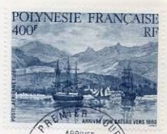 POLYNESIE - Arrivée Du Navire En 1880 - Usati