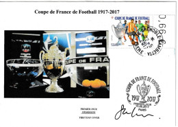 France Fdc 2017 Coupe De France De Football Signé Par L'Artiste - 2010-2019