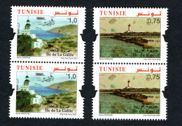 2023- Tunisie - Îles : Kuriat - Galite -Phares - Tortue Marine- Paire - Emission Complète 2v.MNH** - Eilanden
