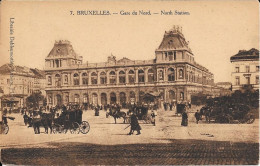 Bruxelles Gard Du Nord -9-3-1919 Pl.Rogier - Transport (rail) - Stations