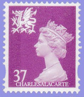 GREAT BRITAIN 1997  WALES  37 NO 'p' ELLIPTICAL PERFS. MAUVE  P. 15x14  SG W 81  U.M. - Pays De Galles