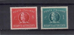 Italia 1947 Recapito AUTORIZZATO ** MNH / VF - Poste Exprèsse/pneumatique