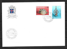 ISLANDE. N°467-8 De 1976 Sur Enveloppe 1er Jour (FDC). Oeuvres Artisanales. - 1976