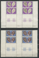AFARS ISSAS 1977 N° 443/444 ** Bloc De 4 Coin Daté Neufs MNH Superbes C 100 € Coquillages Shells Animaux Faune Marine - Neufs
