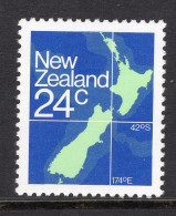 New Zealand 1982 Map - P.12½ - MNH (SG 1261) - Ungebraucht