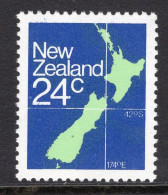 New Zealand 1982 Map - P.12½ - MNH (SG 1261) - Ungebraucht