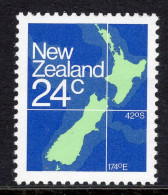New Zealand 1982 Map - P.12½ - MNH (SG 1261) - Ungebraucht