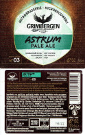 2 étiquettes De La Bière Microbrasserie Microbrouwerij Grimbergen Astrum Pale Ale Recette N° 03 (6% Alc., 33cl) - Bière