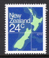 New Zealand 1982 Map - P.14½ X 14 - MNH (SG 1261a) - Ongebruikt