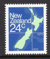 New Zealand 1982 Map - P.14½ X 14 - MNH (SG 1261a) - Ongebruikt