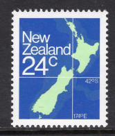 New Zealand 1982 Map - P.14½ X 14 - MNH (SG 1261a) - Ungebraucht